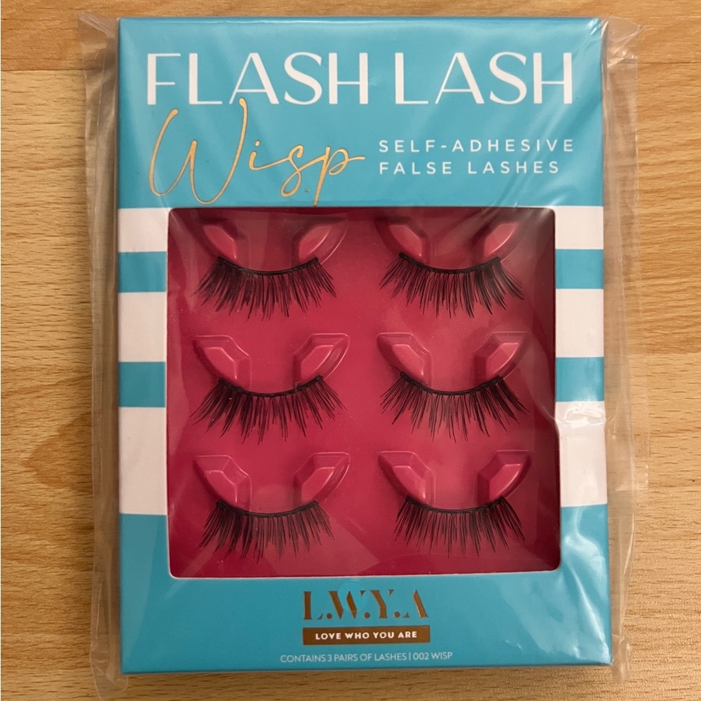 L.W.Y.A Flash Lash Self-Adhesive False Lashes - Wisp - Black
